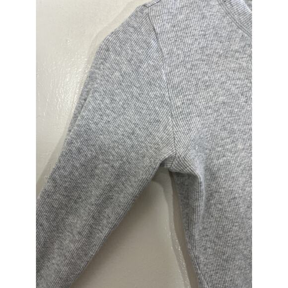 Skims Cotton Rib Long Sleeve Y2K Bella Henley Top XS Coquette Minimalist Lounge - Picture 4 of 15